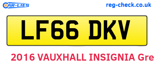 LF66DKV are the vehicle registration plates.