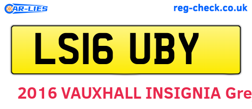 LS16UBY are the vehicle registration plates.