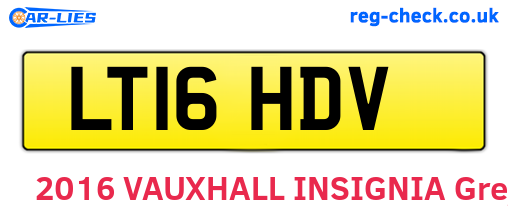 LT16HDV are the vehicle registration plates.