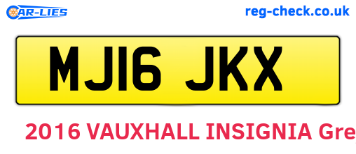 MJ16JKX are the vehicle registration plates.