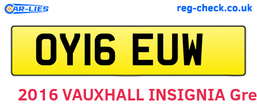 OY16EUW are the vehicle registration plates.