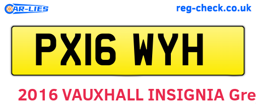 PX16WYH are the vehicle registration plates.
