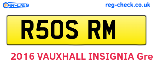 R50SRM are the vehicle registration plates.
