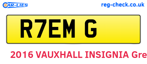 R7EMG are the vehicle registration plates.