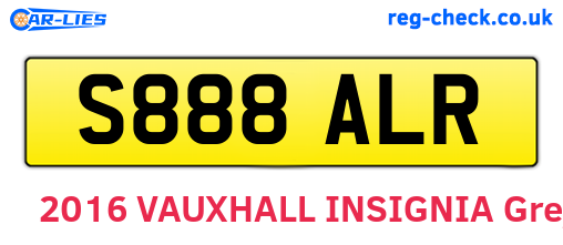 S888ALR are the vehicle registration plates.