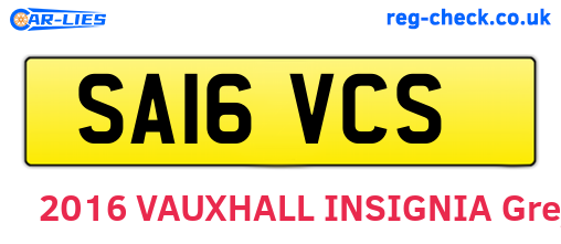 SA16VCS are the vehicle registration plates.