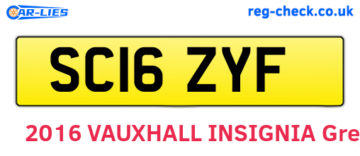 SC16ZYF are the vehicle registration plates.
