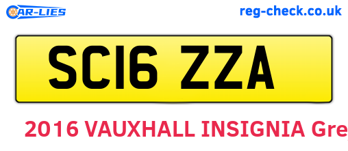 SC16ZZA are the vehicle registration plates.