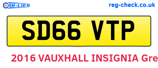 SD66VTP are the vehicle registration plates.