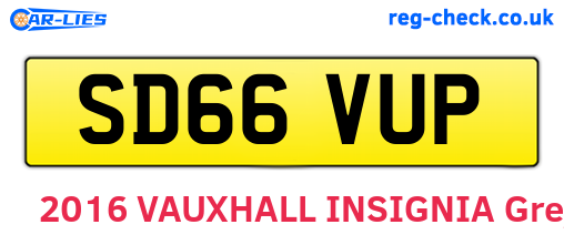 SD66VUP are the vehicle registration plates.