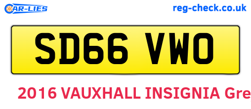 SD66VWO are the vehicle registration plates.