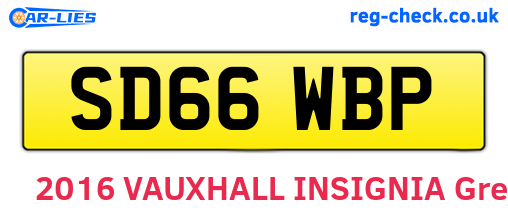 SD66WBP are the vehicle registration plates.