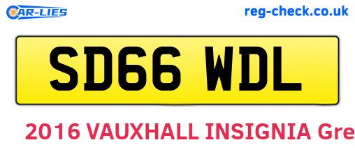 SD66WDL are the vehicle registration plates.