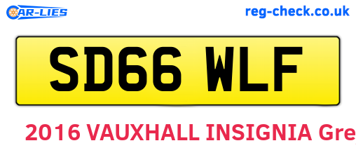 SD66WLF are the vehicle registration plates.
