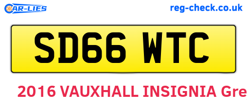 SD66WTC are the vehicle registration plates.