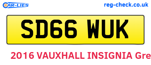 SD66WUK are the vehicle registration plates.