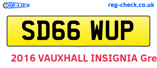 SD66WUP are the vehicle registration plates.