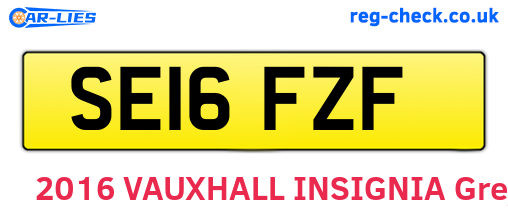 SE16FZF are the vehicle registration plates.