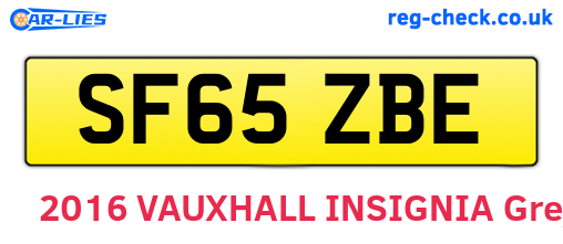SF65ZBE are the vehicle registration plates.