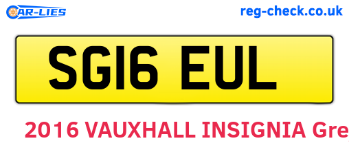 SG16EUL are the vehicle registration plates.