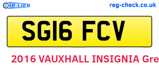 SG16FCV are the vehicle registration plates.