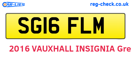 SG16FLM are the vehicle registration plates.