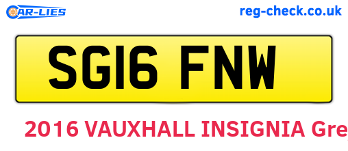 SG16FNW are the vehicle registration plates.