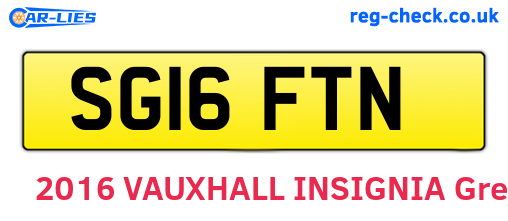 SG16FTN are the vehicle registration plates.