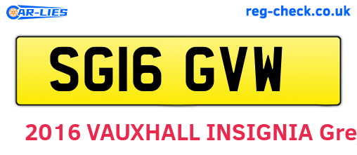 SG16GVW are the vehicle registration plates.