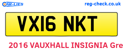 VX16NKT are the vehicle registration plates.