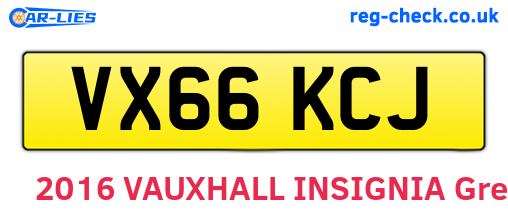 VX66KCJ are the vehicle registration plates.