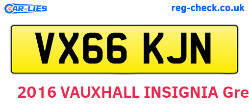 VX66KJN are the vehicle registration plates.