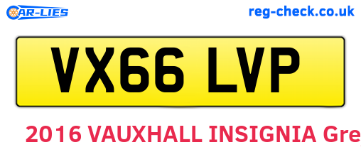 VX66LVP are the vehicle registration plates.