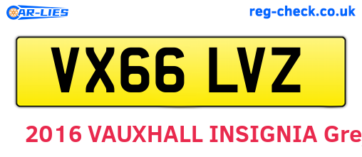 VX66LVZ are the vehicle registration plates.