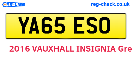 YA65ESO are the vehicle registration plates.