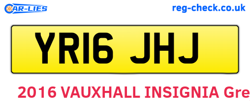 YR16JHJ are the vehicle registration plates.