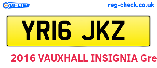 YR16JKZ are the vehicle registration plates.