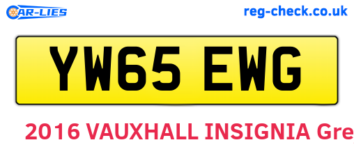 YW65EWG are the vehicle registration plates.