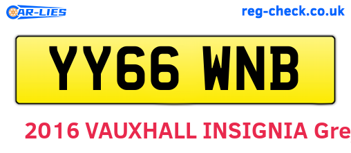 YY66WNB are the vehicle registration plates.