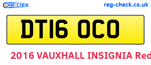 DT16OCO are the vehicle registration plates.