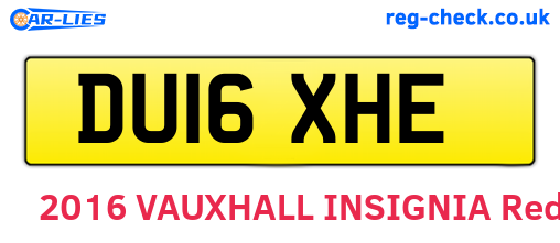 DU16XHE are the vehicle registration plates.