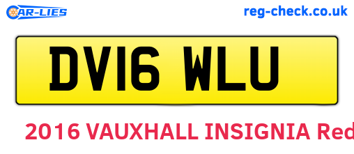 DV16WLU are the vehicle registration plates.
