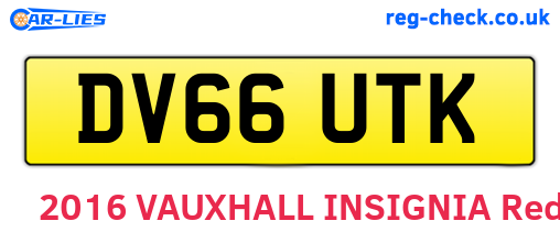 DV66UTK are the vehicle registration plates.