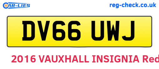 DV66UWJ are the vehicle registration plates.