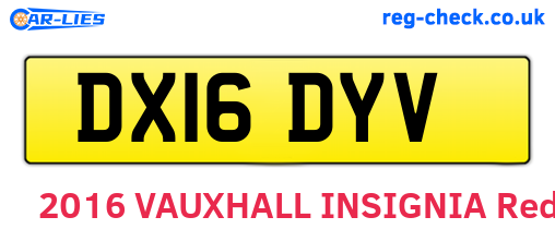 DX16DYV are the vehicle registration plates.