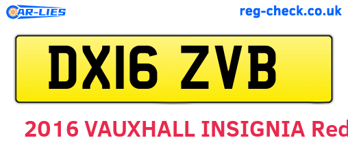 DX16ZVB are the vehicle registration plates.