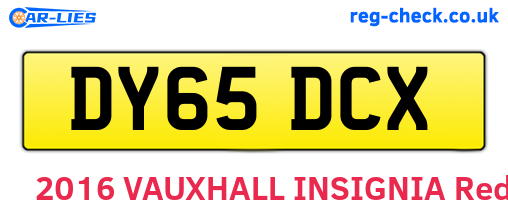 DY65DCX are the vehicle registration plates.