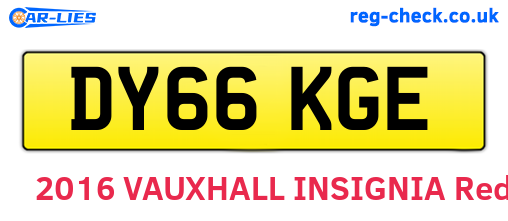 DY66KGE are the vehicle registration plates.