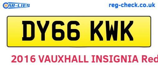 DY66KWK are the vehicle registration plates.