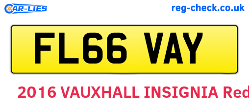 FL66VAY are the vehicle registration plates.